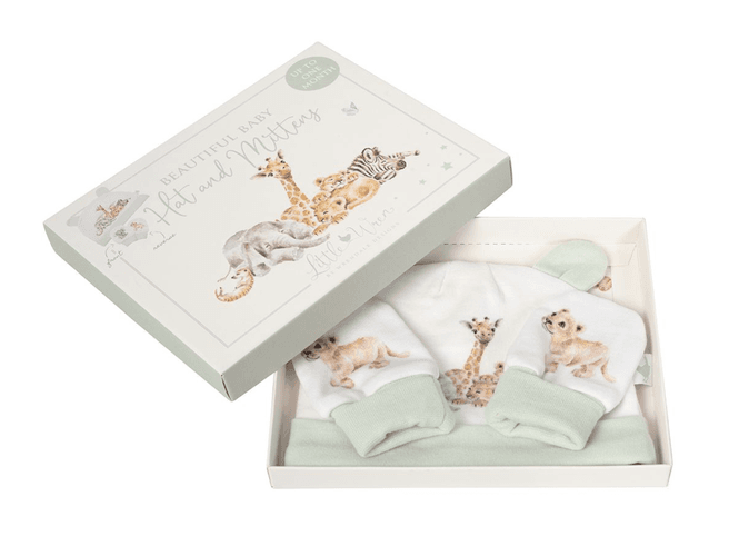 Hovedbilde Little Wren – Gavesett pastellgrønt lue & ...